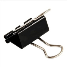 Cheap mini office metal 12pcs 25mm Black Flat Metal Big Paper Clamps